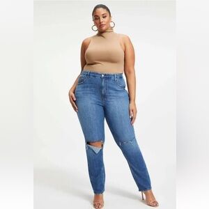 Good American Good 90s Icon High Rise Straight leg jeans size 20